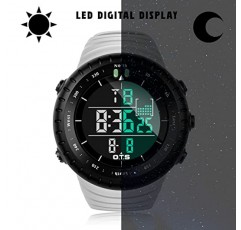 PALADA 남성용 디지털 스포츠 시계 방수 전술 시계(LED 백라이트 시계 포함)