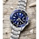 Stuhrling 오리지널 남성용 시계 프로 다이브 시계 스포츠 시계 42MM 케이스 블루 다이얼 스테인레스 스틸 실버 팔찌 다이빙 시계 남성용