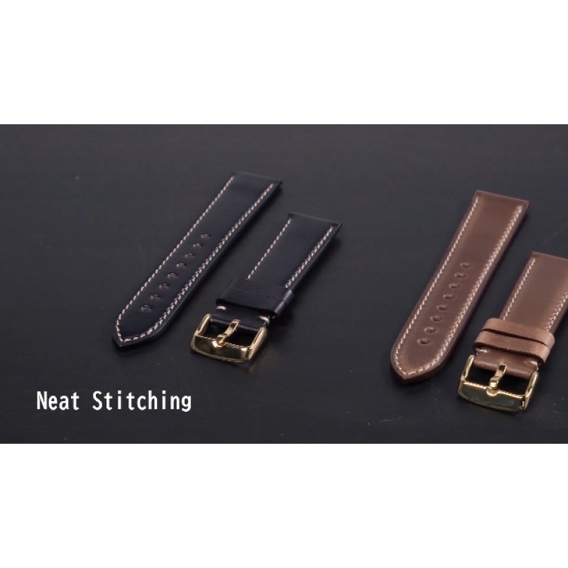 BISONSTRAP 가죽 시계 밴드 18mm 19mm 20mm 21mm 22mm 23mm 24mm, Horween Chromexcel 가죽 시계 스트랩