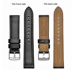 BISONSTRAP 가죽 시계 밴드 18mm 19mm 20mm 21mm 22mm 23mm 24mm, Horween Chromexcel 가죽 시계 스트랩