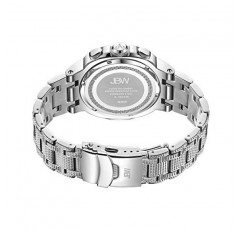 JBW 럭셔리 남성용 하이스트 J6380 0.20 ctw 20 다이아몬드 손목시계, 스테인리스 스틸 팔찌, 47.5mm