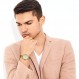 JewelryWe 럭셔리 커플 시계 골드 실버 톤 스테인레스 스틸 쿼츠 달력 손목 시계 라인 석 그와 그녀의 시계 세트, 기념일, 결혼식, 발렌타인 데이