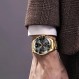 Taxau 남성용 크로노그래프 시계 대형 페이스, 날짜가 있는 남성용 스테인레스 스틸 아라비아 숫자 시계, 석영 방수 야광 남성용 드레스 시계, 그린/블랙/블루/화이트 다이얼