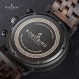 BOBO BIRD 남성 패션 클래식 캐주얼 나무 시계 럭셔리 브랜드 석영 손목 시계 날짜 블루 초침 디스플레이