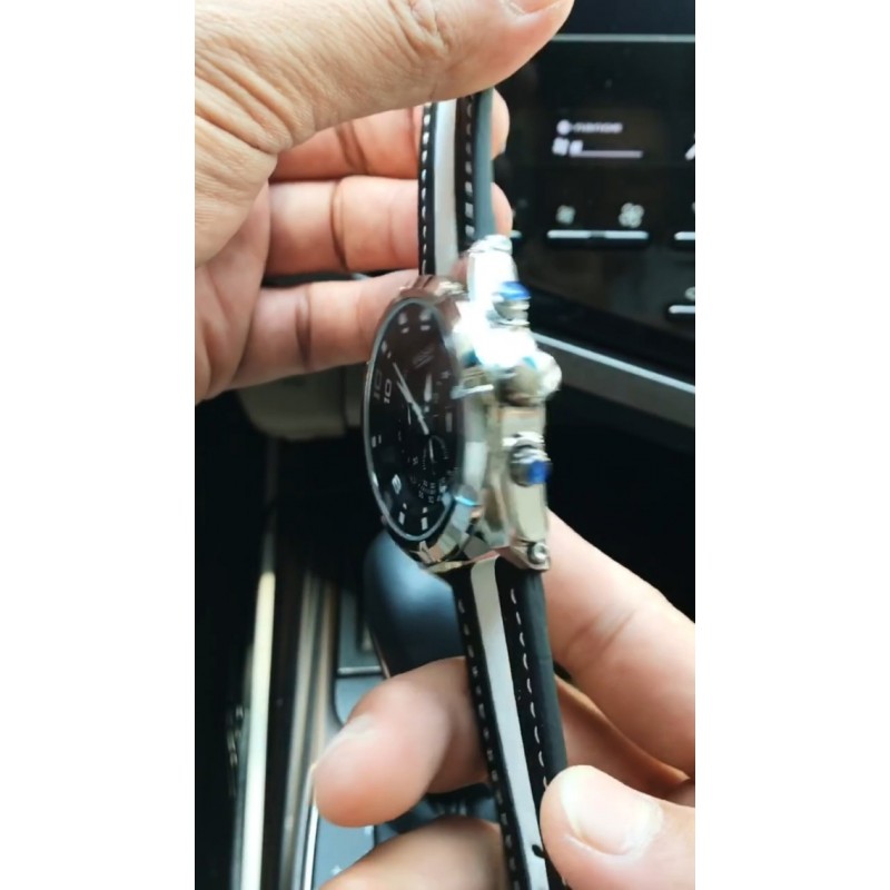MEGIR 남성 캐주얼 크로노 그래프 쿼츠 시계 패션 가죽 스트랩 빛나는 손 시계 남자 럭셔리 군사 스포츠 손목 시계