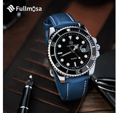 Fullmosa 20mm 가죽 시계 밴드 Samsung Galaxy Watch 6 40mm 44mm/Galaxy Watch 6 Classic 43mm 47mm/Galaxy Watch 5 40mm 44mm/Pro 45mm,Galaxy Watch 4 40mm 44mm/Classic 46mm 42mm(2021), 다크 블루와 호환 가능