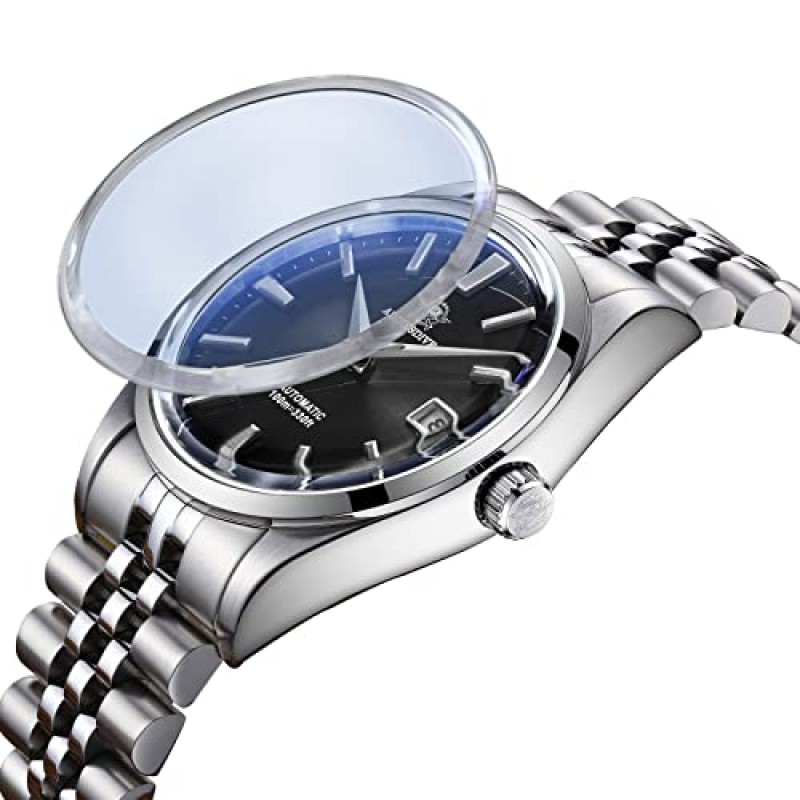 ADDIESDIVE 럭셔리 자동 시계 또는 남성 39MM 단순 아날로그 다이얼 희년 스틸 스트랩 NH35A 무브먼트 AD2029