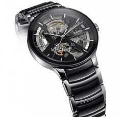 Rado 남성용 Centrix Open Heart 스위스 오토매틱 시계, 블랙/스테인레스 (R30178152)