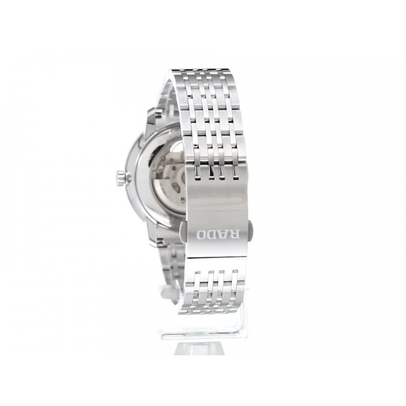 Rado 남성용 Coupole 클래식 오픈 하트 스위스 오토매틱 시계, 블랙 (R22894153)