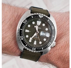 StrapHabit 퀵 릴리스 범포 및 FKM 고무 하이브리드 시계 스트랩 밴드 20mm 22mm 나일론