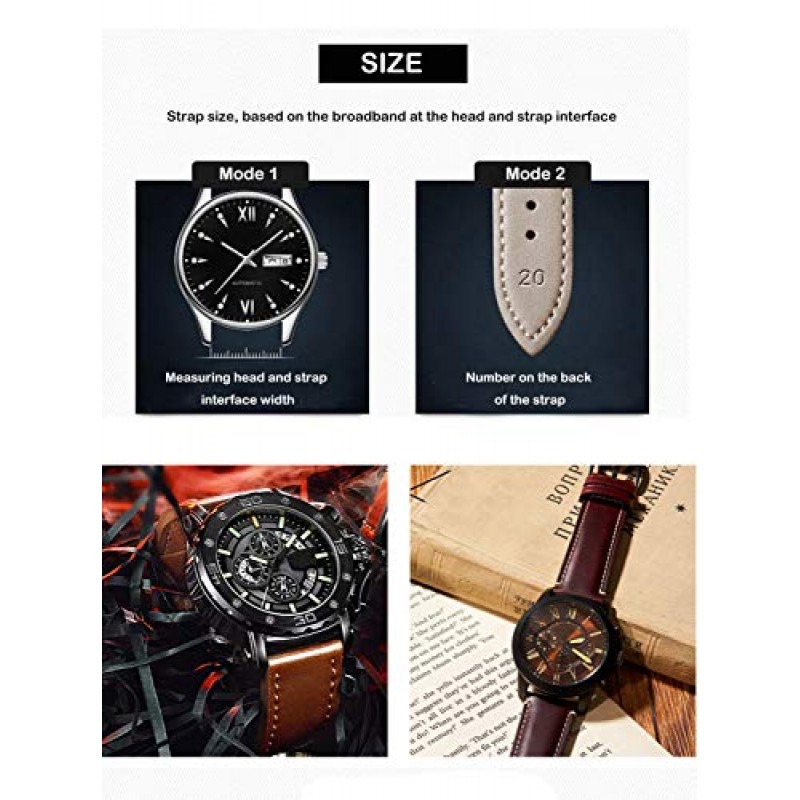 Choco&Man US Timex 송아지 가죽 시계 밴드 스트랩 시계 폭 20mm 22mm 남성용 화석 교체(FS5088 FS5380) TIMEX 시계