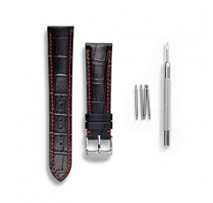 WOCCI 시계 밴드, 이탈리아 가죽, 양각 악어 무늬, 색상 및 폭 선택 14mm 18mm 19mm 20mm 21mm 22mm