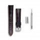 WOCCI 시계 밴드, 이탈리아 가죽, 양각 악어 무늬, 색상 및 폭 선택 14mm 18mm 19mm 20mm 21mm 22mm