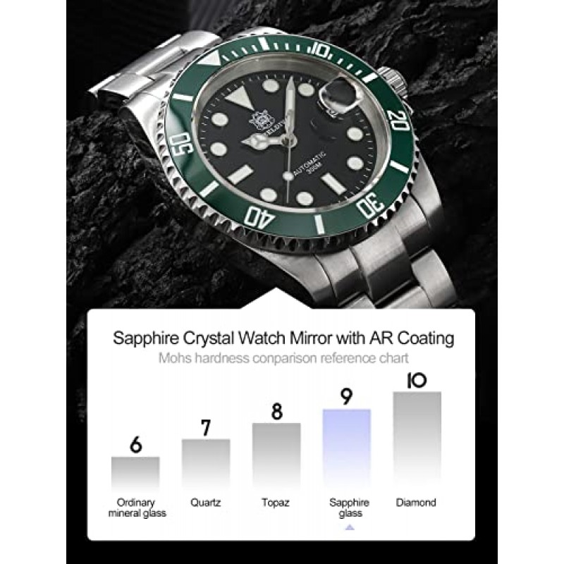 Steeldive 남성용 자동 시계 SD1953 스테인레스 스틸 NH35 무브먼트 300m 다이빙 시계