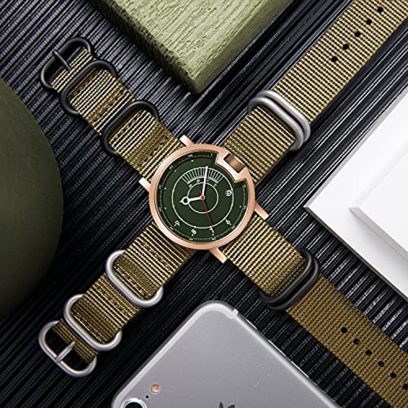 BINLUN 나일론 시계 스트랩 남성 여성을위한 두꺼운 프리미엄 탄도 멀티 컬러 밴드 18mm 19mm 20mm 21mm 22mm 23mm 24mm 군용 헤비 듀티 5 링 실버/블랙 스테인레스 스틸 버클