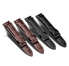 EHHE ZPF 송아지 가죽 교체용 가죽 시계 밴드(남성용 Wtach 밴드 및 여성용 시계 Starp 18mm-24mm용 배포 버클 포함)