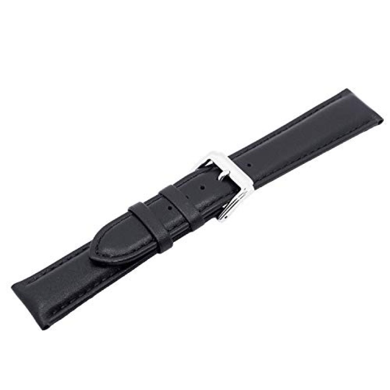 Berfine 18mm 20mm 22mm 송아지 가죽 시계 밴드, 남성용 여성용 추가 소프트 시계 스트랩