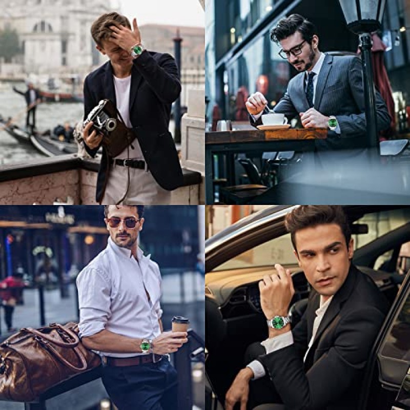BY BENYAR AKNIGHT Mens 손목 시계 30M 방수 크로노 그래프 아날로그 쿼츠 무브먼트 실리콘 스트랩 세련된 스포츠 디자이너 손목 시계 우아한