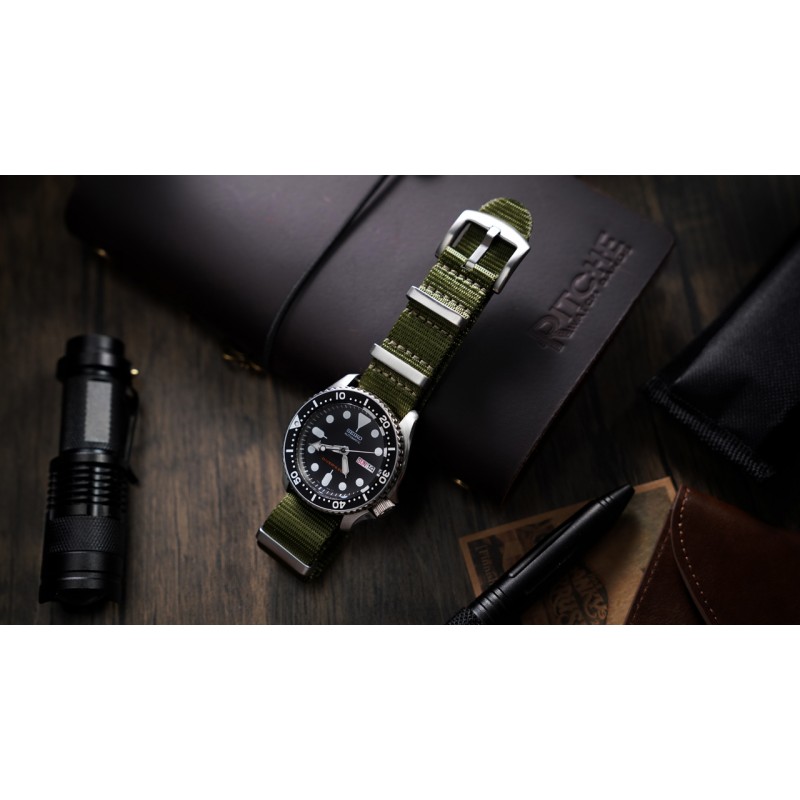 Ritche 군용 탄도 나일론 시계 스트랩, 무거운 버클 18mm 20mm 22mm 프리미엄 나일론 시계 밴드 남성 여성용