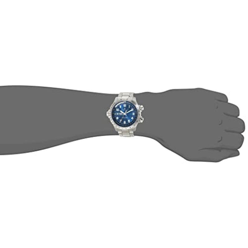 해밀턴 시계 Khaki Aviation X-Wind Day Date 스위스 오토매틱 시계 45mm 케이스, 블루 다이얼, 실버 스테인레스 스틸 브레이슬릿 (모델: H77765141)