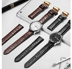 악어 가죽 시계 스트랩 배포 버클 남성용 시계 밴드 및 여성용 시계 밴드 18mm 19mm 20mm 21mm 22mm 23mm 24mm
