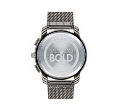 Movado 볼드 씬 남성용 스위스 쿼츠 스테인리스 스틸 및 메쉬 팔찌 캐주얼 시계, 색상: 그레이(모델: 3600635)