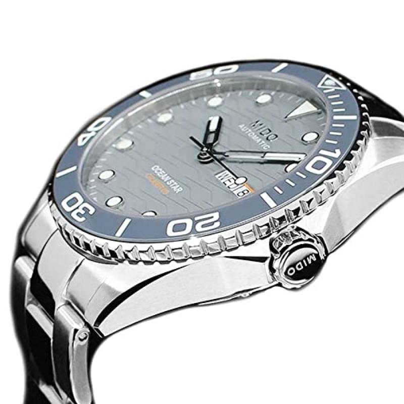 미도 Ocean Star M0424301108100 오토매틱 남성용 시계 80시간 파워 리저브, 메탈릭, L, ​​브레이슬릿