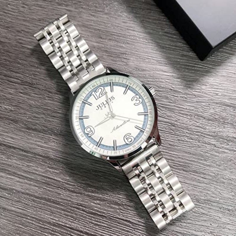 UPZOBU 20mm 22mm 시계 밴드 스테인레스 스틸 퀵 릴리스 시계 팔찌 남성용