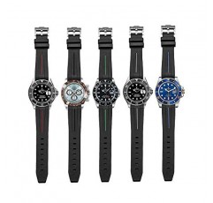 롤렉스 GMT Yatch Master 16622 시계에 맞는 탱 버클이 있는 20mm/21mm 고무 시계 밴드 스트랩