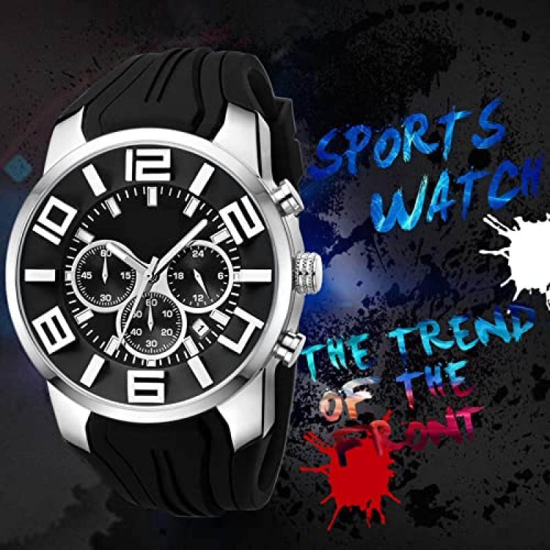 Findtime 남성용 스포츠 시계 Reloj para Hombre 다채로운 멋진 독특한 아날로그 세련된 손목 시계 크로노 그래프 러닝 트레이닝 스톱워치