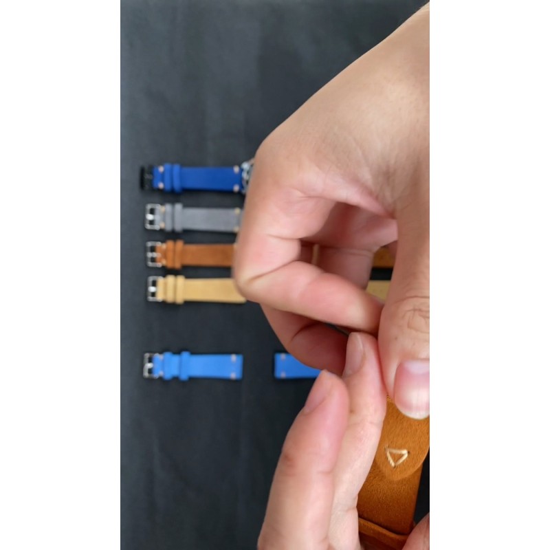 WOUKUP 퀵 릴리스 스웨이드 가죽 시계 밴드 남성용 빈티지 시계 밴드 시계 스트랩 18mm 19mm 20mm 21mm 22mm