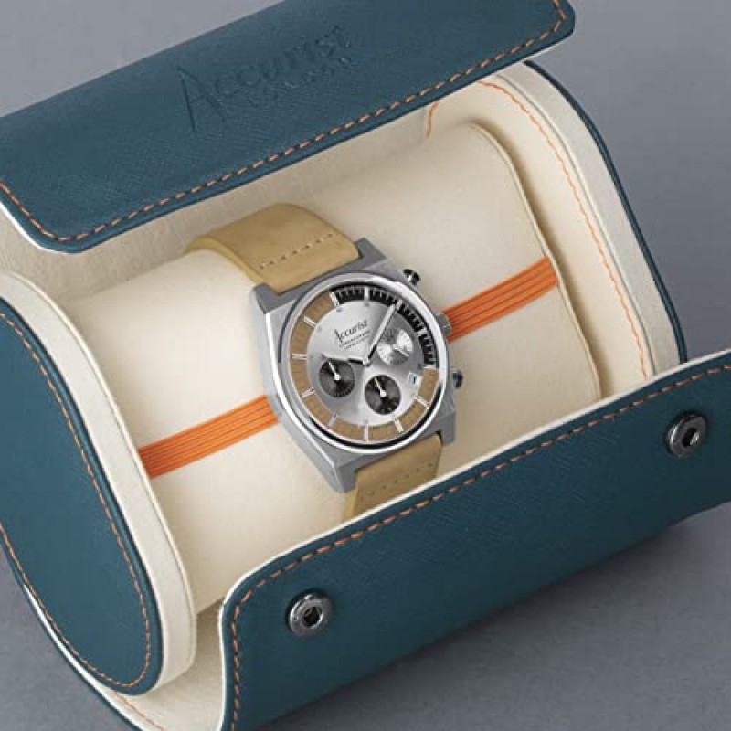Accurist 남성용 오리진 41mm 쿼츠 시계(크로노그래프 아날로그 디스플레이 포함)