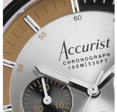 Accurist 남성용 오리진 41mm 쿼츠 시계(크로노그래프 아날로그 디스플레이 포함)