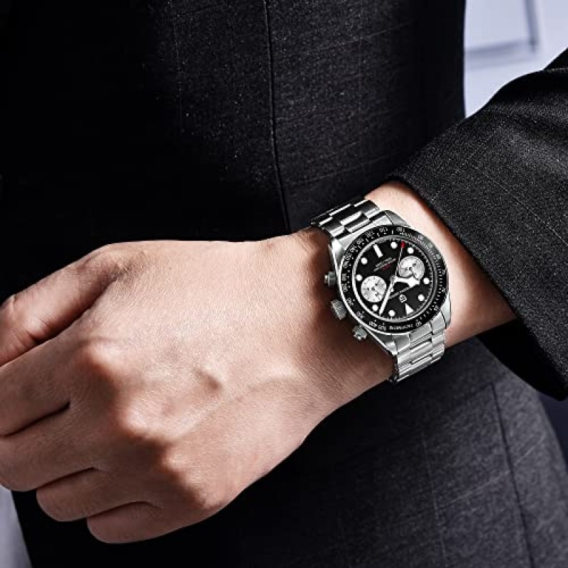 BY BENYAR Pagani Design 럭셔리 남성용 방수 석영 손목 시계 남성용 빛나는 크로노 그래프 밀리터리 스포츠 시계 1718