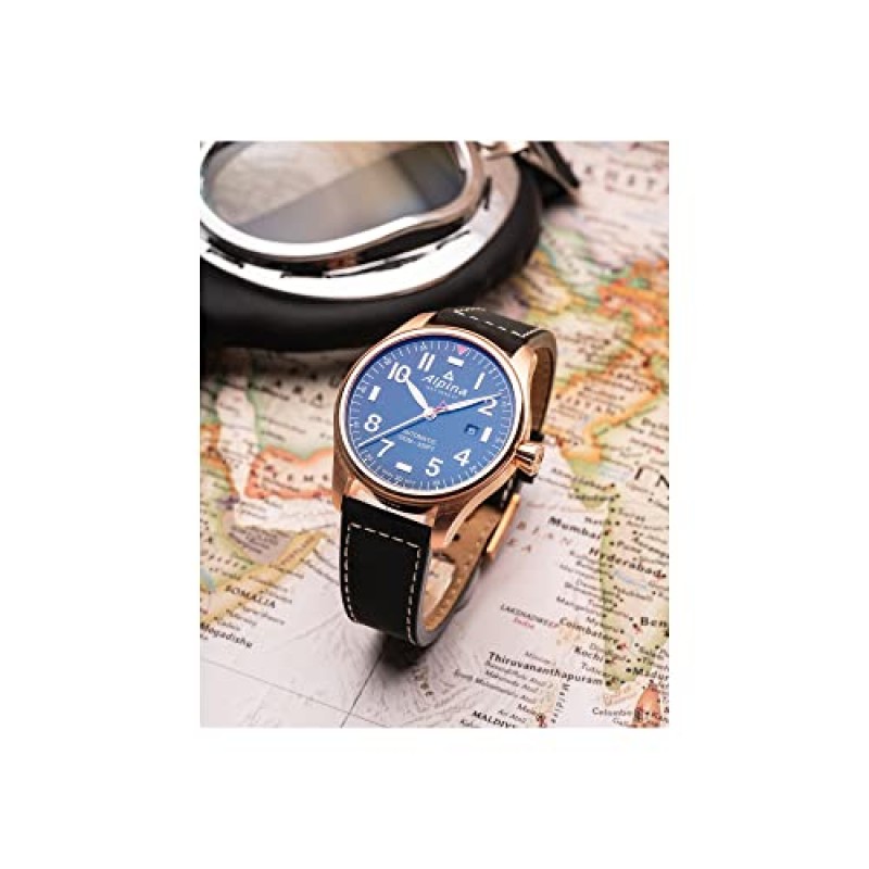 알피나 스타타이머 파일럿 3-핸드 오토매틱, 아랍어 마커, 사파이어 크리스탈, 44mm