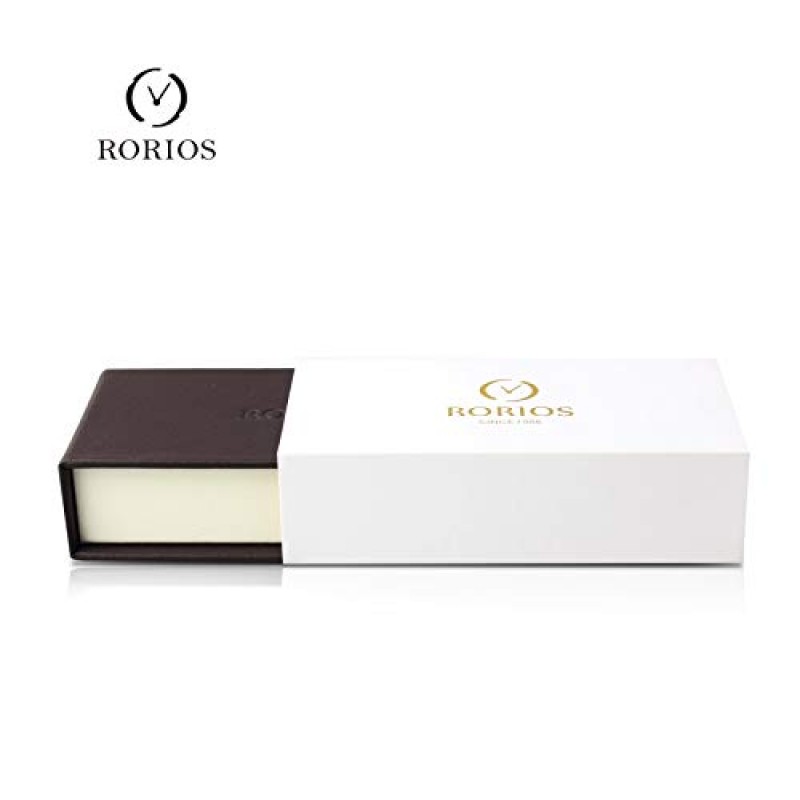 RORIOS 패션 남자 시계 크로노 그래프 손목 시계 가죽 스트랩과 날짜 다기능 다이얼 남자 아날로그 스포츠 시계