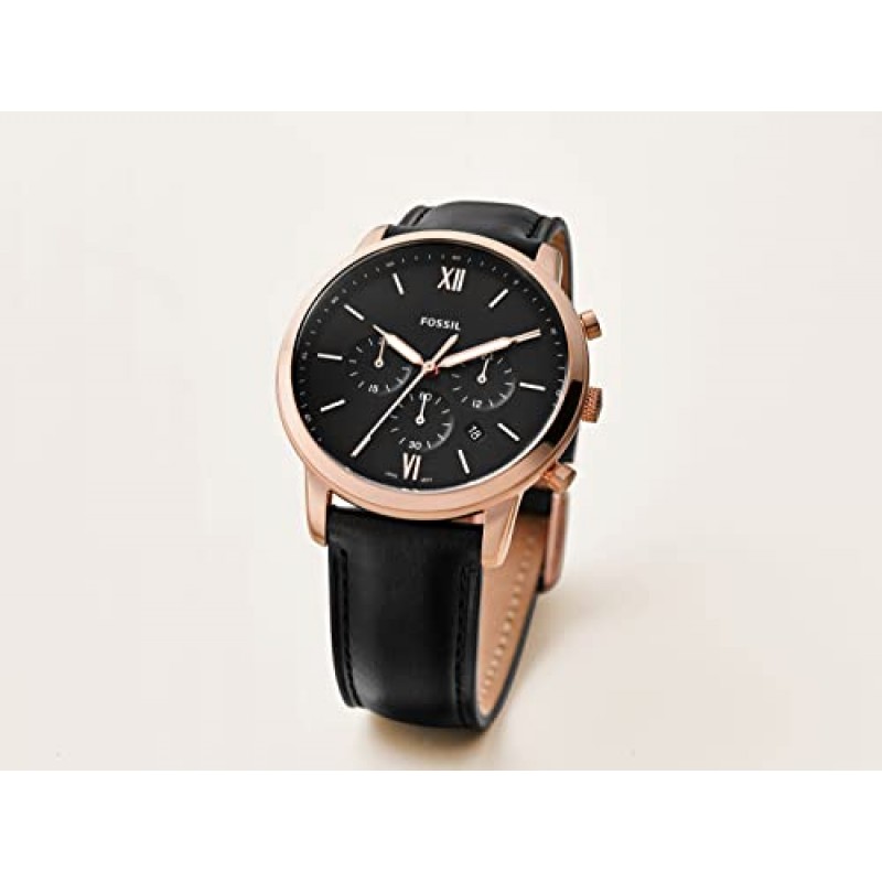 화석 뉴트라(Fossil Neutra) 남성용 크로노그래프 시계(스테인리스 스틸 팔찌 또는 정품 가죽 밴드 포함)
