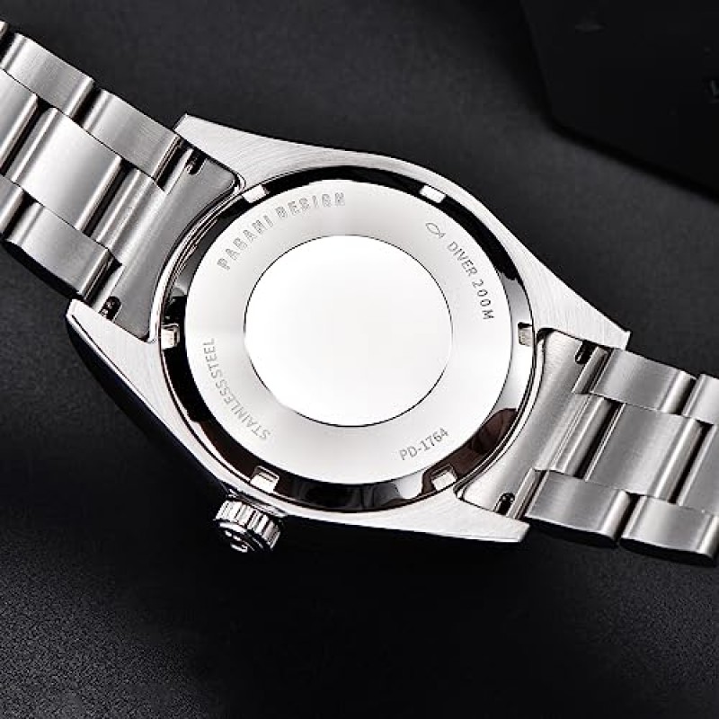 남성용 파가니 디자인 시계 자동 기계식 GMT 42mm 스포츠 방수 스테인레스 스틸 사파이어 손목 시계