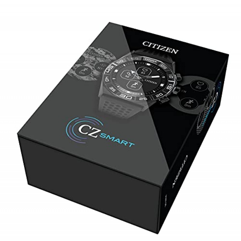 Citizen CZ Smart Gen 1 하이브리드 스마트워치 44mm, 지속적인 심박수 추적, 피트니스 활동, 골프 앱, 알림 및 메시지 표시, Bluetooth 연결, 15일 배터리 수명