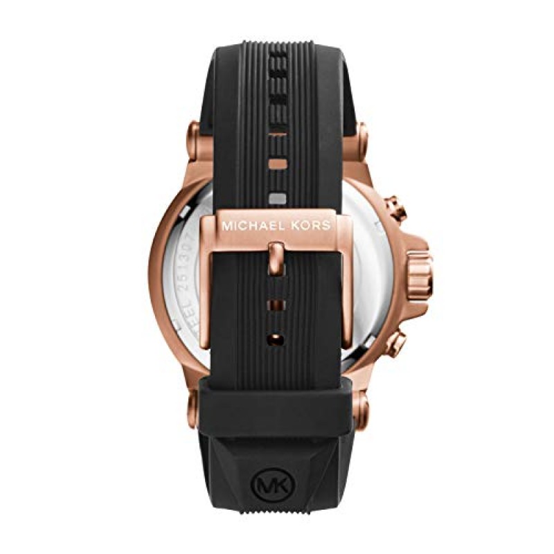 Michael Kors Dylan 남성용 시계, 스틸 또는 실리콘 밴드가 있는 남성용 스테인리스 스틸 크로노그래프 시계