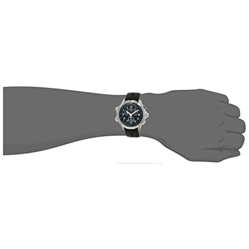 해밀턴 시계 남성용 카키 에비에이션 X-Wind GMT 크로노그래프 쿼츠 시계 | 스위스 메이드 | 46mm 스테인레스 스틸 케이스 | 블랙 다이얼 아날로그 시계 | 사파이어 크리스탈, 블랙 러버 스트랩(모델: H77912335)