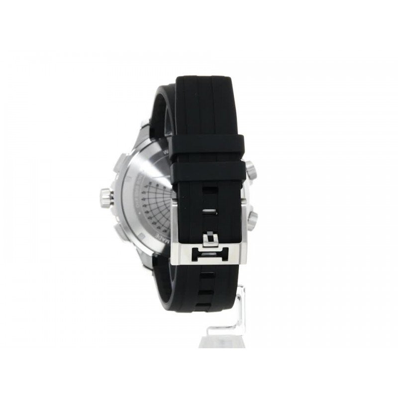 해밀턴 시계 남성용 카키 에비에이션 X-Wind GMT 크로노그래프 쿼츠 시계 | 스위스 메이드 | 46mm 스테인레스 스틸 케이스 | 블랙 다이얼 아날로그 시계 | 사파이어 크리스탈, 블랙 러버 스트랩(모델: H77912335)