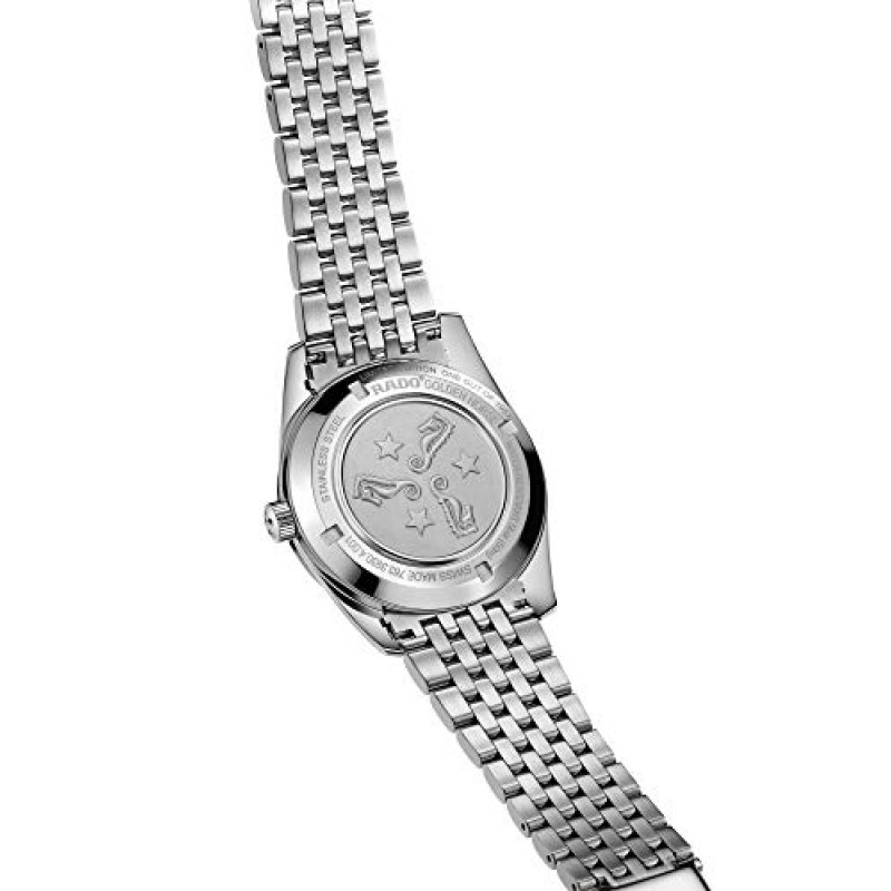 Rado Golden Horse 스위스 오토매틱 시계, 스테인리스 스틸 스트랩, 실버, 21(모델: R33930313), 그린