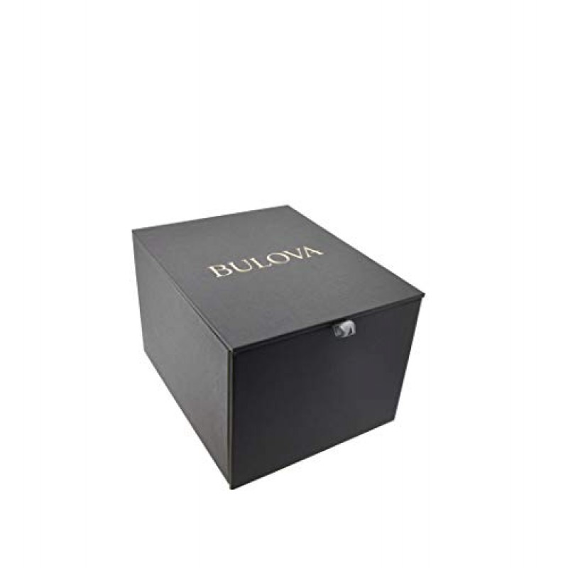 부로바 남성용 마린 스타 시리즈 B 스테인리스 스틸 6-핸드 크로노그래프 쿼츠 시계, 블랙 다이얼 스타일: 98B203