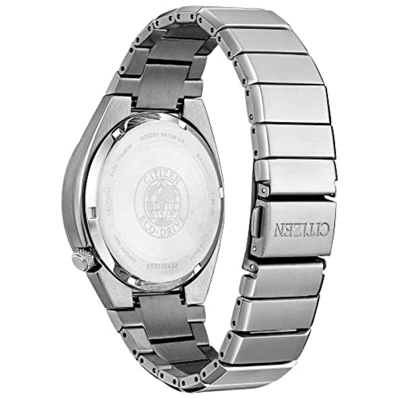 Citizen 남성용 에코드라이브 스포츠 럭셔리 아머 시계 슈퍼 티타늄, 블랙 다이얼(모델: AW1660-51H)