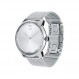 Movado 남성용 대담한 얇은 스테인리스 스틸 시계(프린티드 인덱스 다이얼 포함), 실버(모델 3600260)