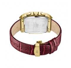 JBW 럭셔리 남성용 Echelon J6379 0.28 ctw 28 다이아몬드 손목시계, 정품 악어 가죽 팔찌, 41mm