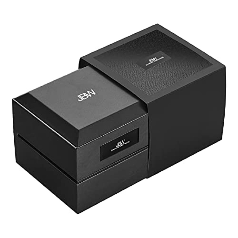 JBW 럭셔리 남성용 제트 세터 III 1.18 ctw 다이아몬드 손목시계, 스테인리스 스틸 링크 팔찌 포함