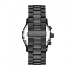 Michael Kors 런웨이 남성용 시계, 스틸 또는 실리콘 밴드가 있는 남성용 스테인리스 스틸 크로노그래프 시계
