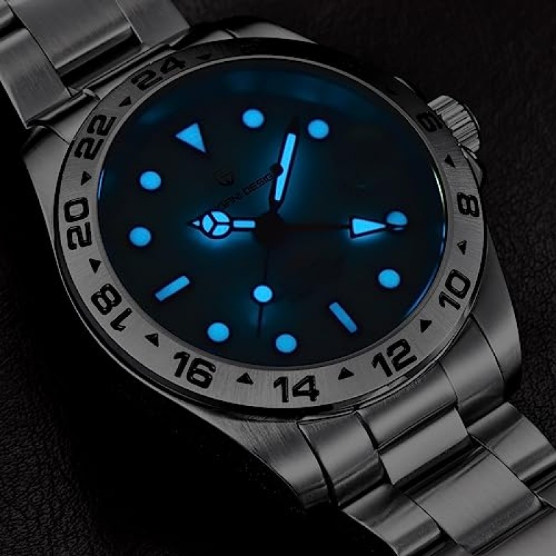 PAGRNE DESIGN 남성용 Pagani 디자인 시계 일본 NH34 자동 GMT 시계 기계식 40mm 스테인레스 스틸 사파이어 미러 10Bar 다이브 시계 1762
